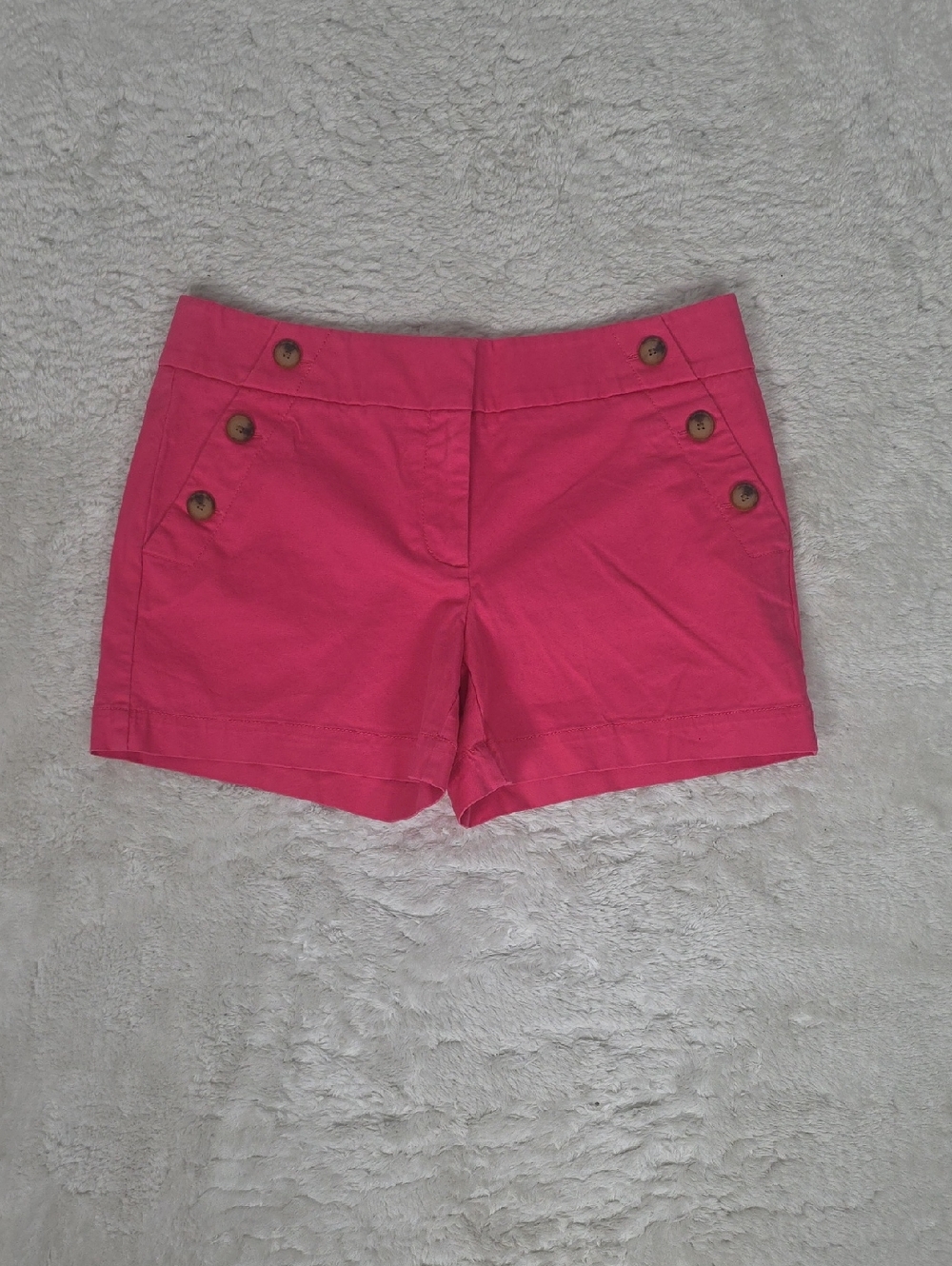 Ann Taylor Loft Pink Button Shorts Sz 4